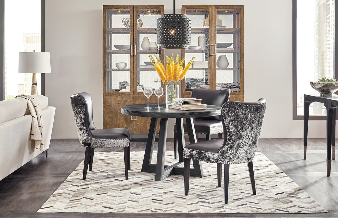 Chapman Shou Sugi Ban Petite Round Dining Table