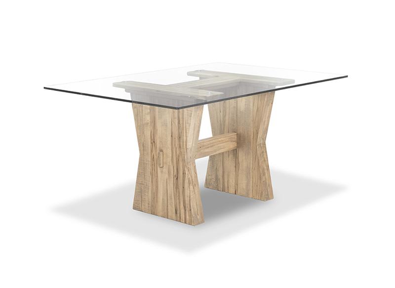 Jasper Glass Top Double Pedestal Table Collection