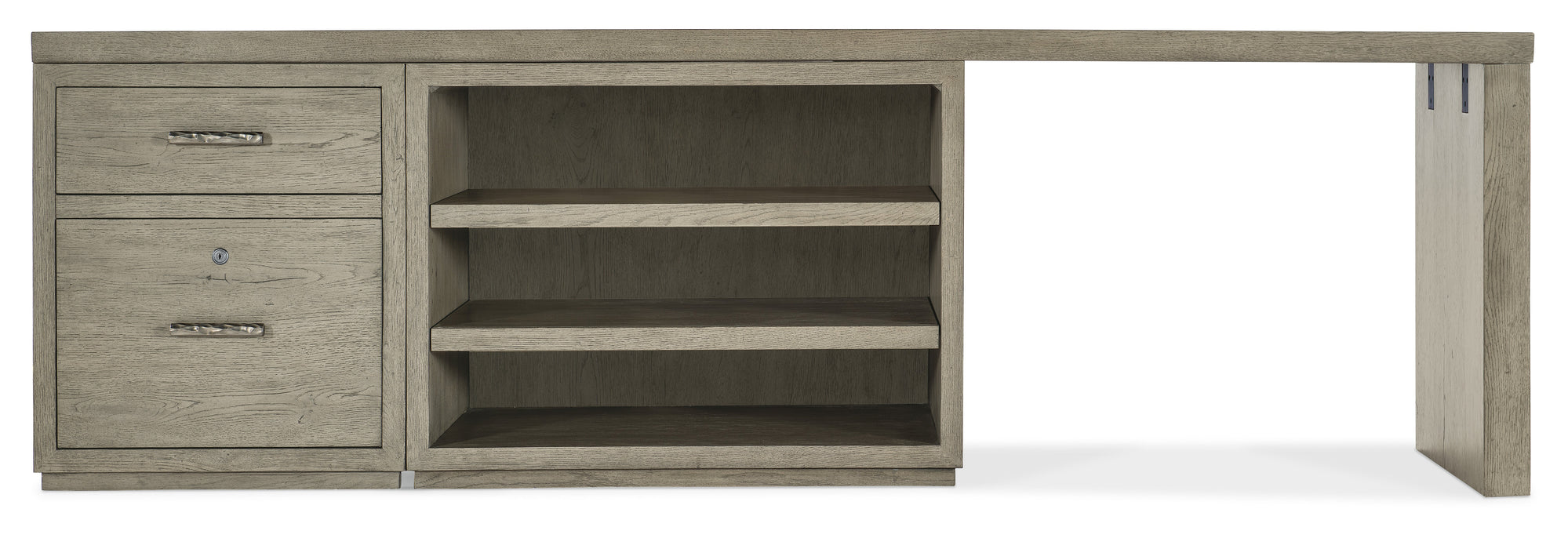 Linville Falls 96" Desk with File and Open Desk Cabinet