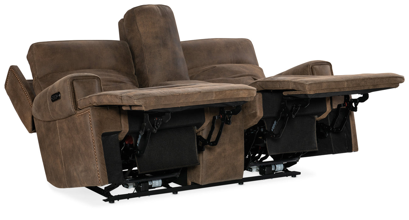 Wheeler Console Loveseat with Power Recline & Power Headrest