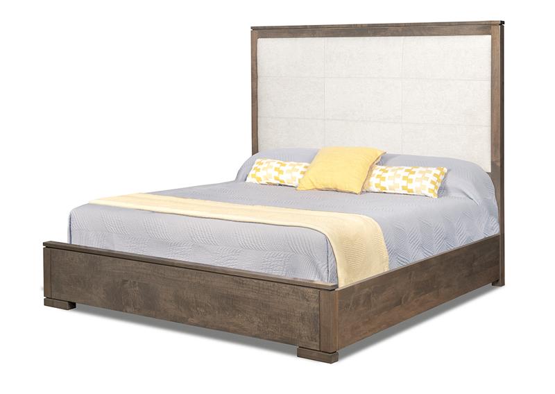 Kenova 70" High Bed with 15" Low Footboard and Fabric Headboard Collection