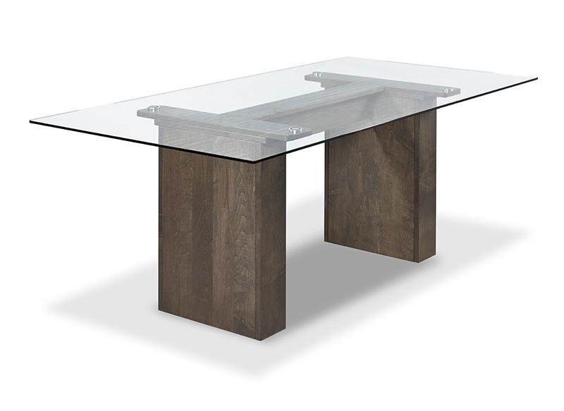 Kenova Pedestal Glass Top Dining Table Collection