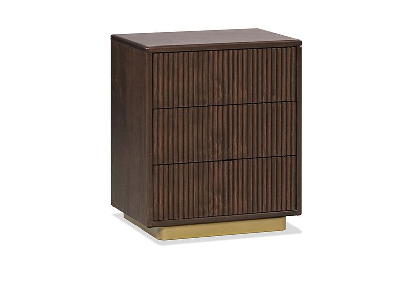Lotus Wood Base 3 Drawer Night Stand Collection