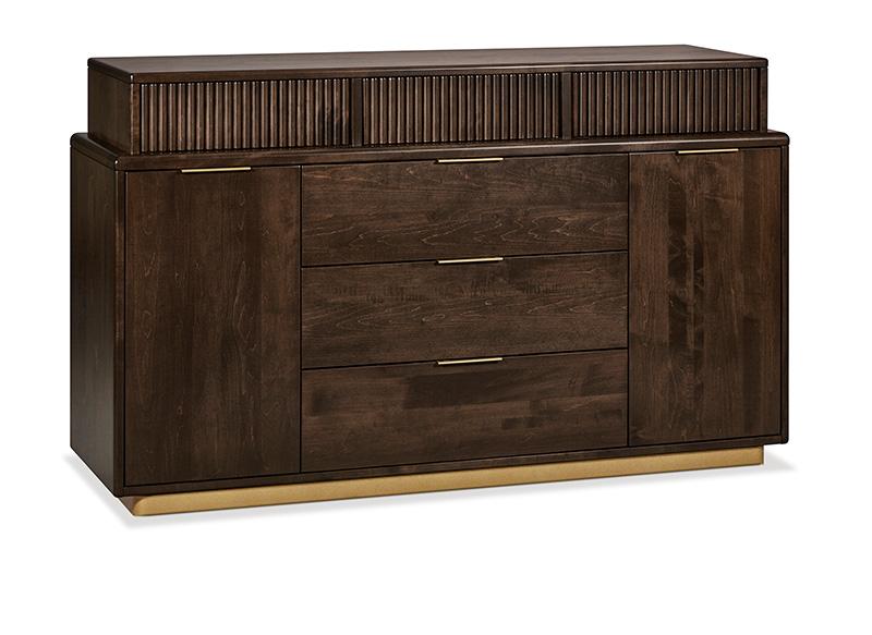 Lotus Metal Base Sideboard with 2 Doors on the out side Collection