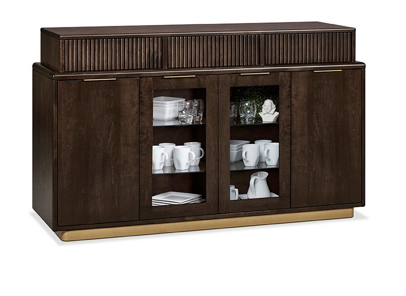 Lotus Metal Base Sideboard with 4 Doors Collection