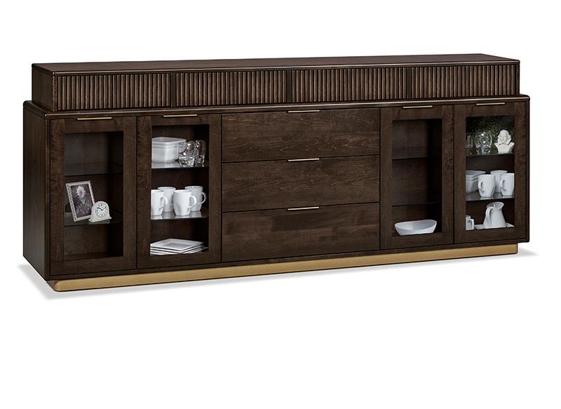 Lotus Metal Base Sideboard with 4 Doors on the out side Collection