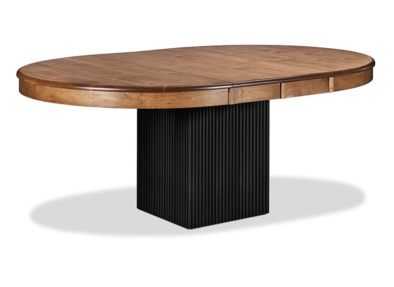 Lotus Single Metal Pedestal Dining Table Collection