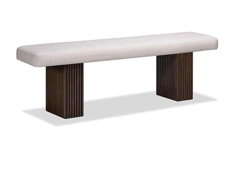 Lotus Pedestal Bench with Fabric Seat Collection