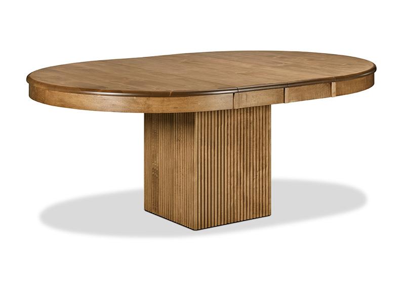Lotus Single Wood Pedestal Dining Table Collection