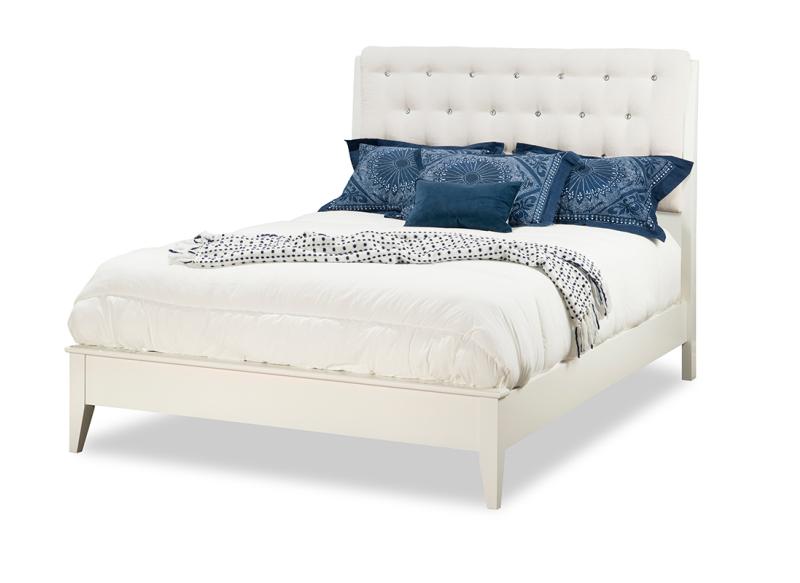 Monticello Bed with 15" Wrap Around Footboard with Fabric Headboard Collection