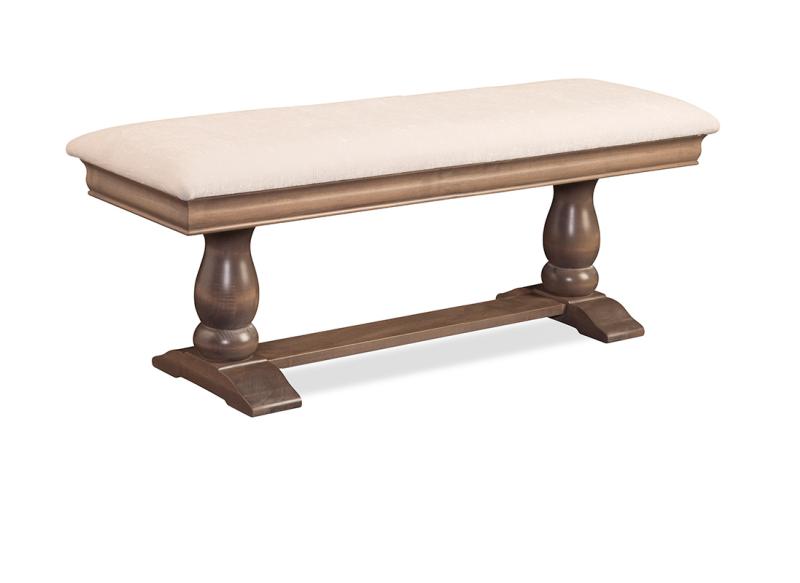 Monticello Pedestal Bench with Fabric Seat Collection