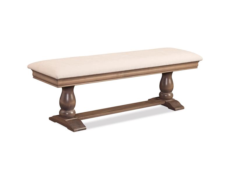 Monticello Pedestal Bench with Fabric Seat Collection