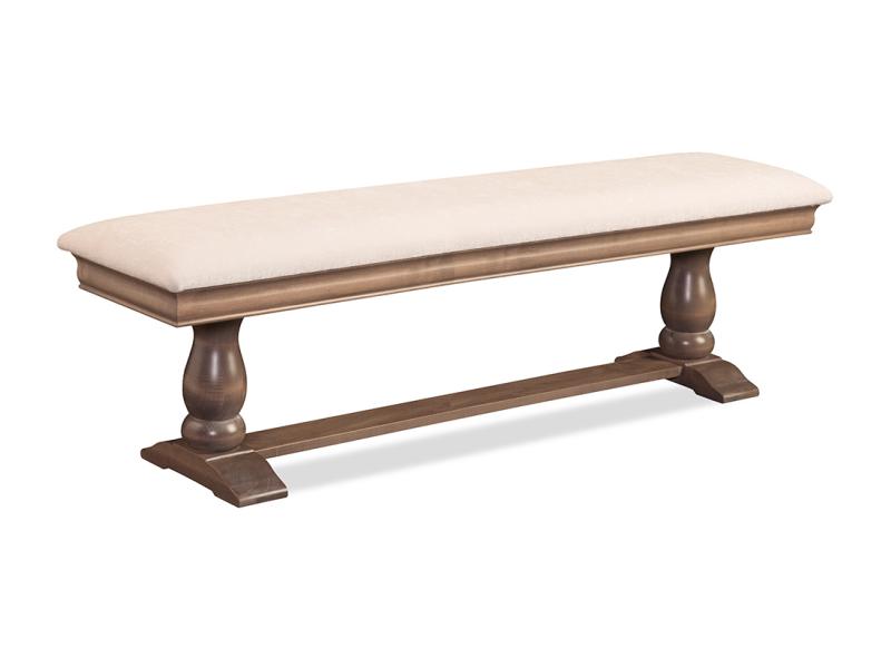 Monticello Pedestal Bench with Fabric Seat Collection