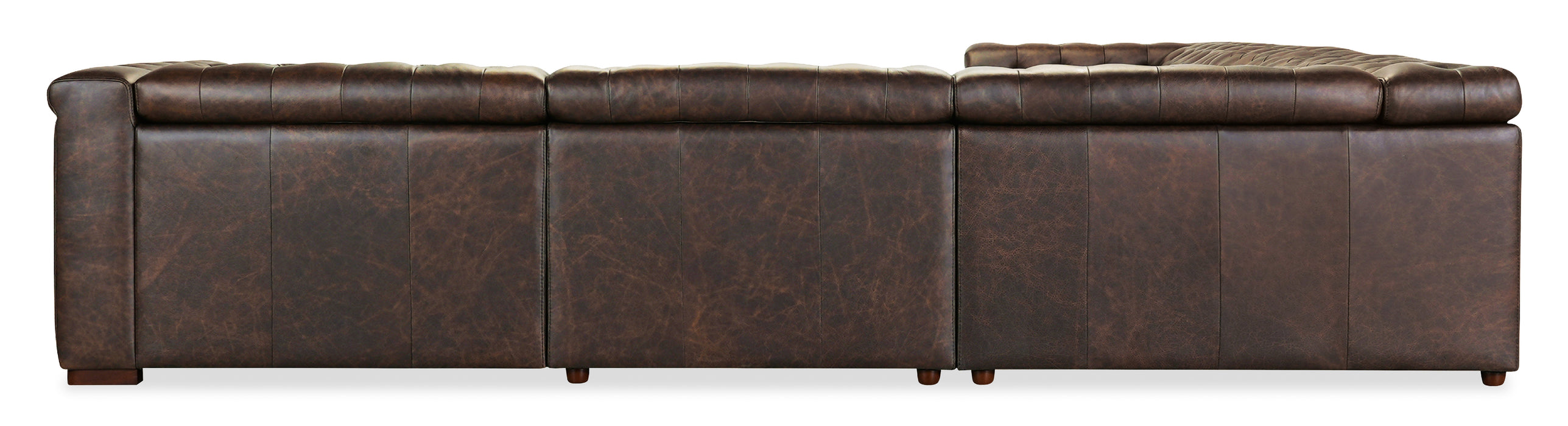 Savion Deux 5 Seat Sectional with Power Headrests and 3 Power Recliners