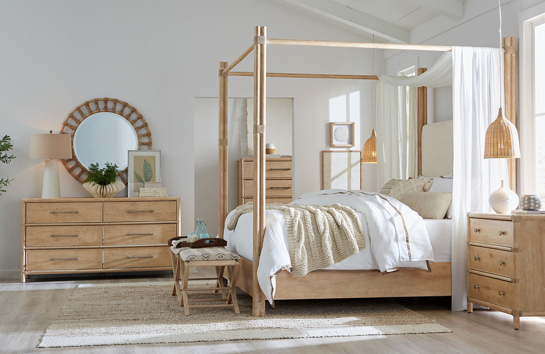 Retreat Pole Rattan Accent Mirror