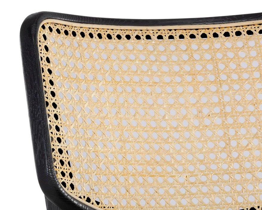 Annex Dining Chair Velvet Black / Natural