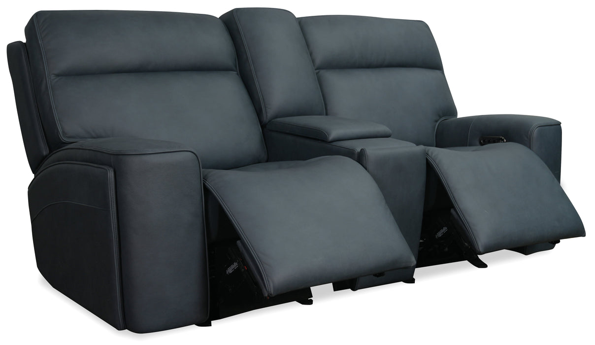 Riverton Power Gliding Console Loveseat with Power Headrest and Lumbar
