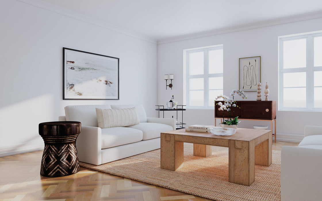 Commerce & Market Carved Stump Side Table