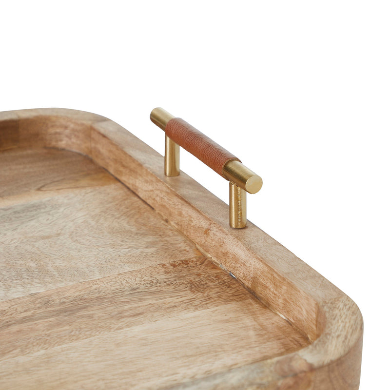 Mango Rounded Edge Tray With Handles