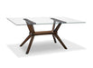 Tribeca Double Pedestal Glass Top Dining Table Collection