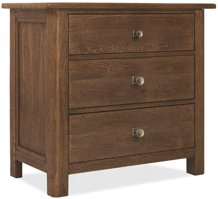 Driftwood Three-Drawer Nightstand