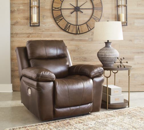 Edmar Power Recliner Chair with Adjustable Headrest in Chocolate