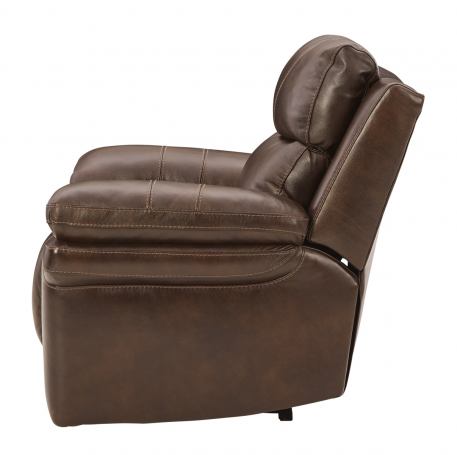 Edmar Power Recliner Chair with Adjustable Headrest in Chocolate
