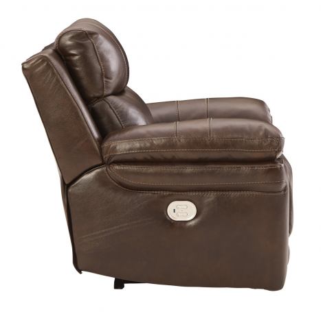 Edmar Power Recliner Chair with Adjustable Headrest in Chocolate