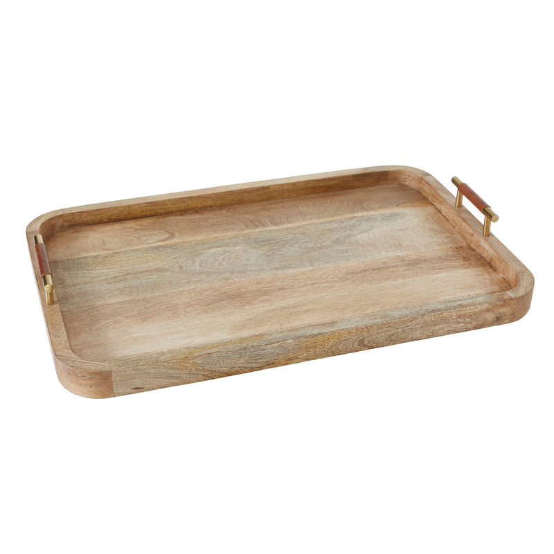 Mango Rounded Edge Tray With Handles