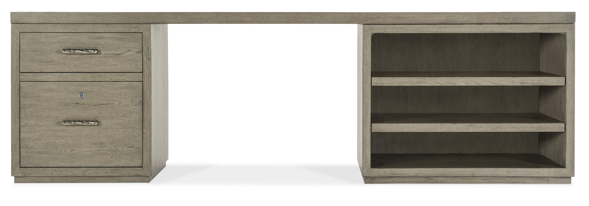 Linville Falls 96" Desk with One File and Open Desk Cabinet