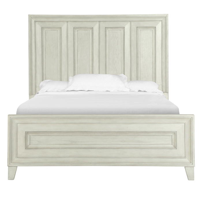 Raelynn Panel Bed In Weathered White