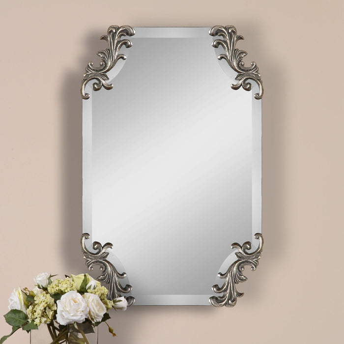 Andretta Baroque Mirror Silver