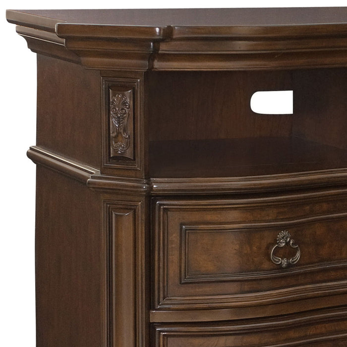 Edington 6 Drawer Entertainment Console Brown