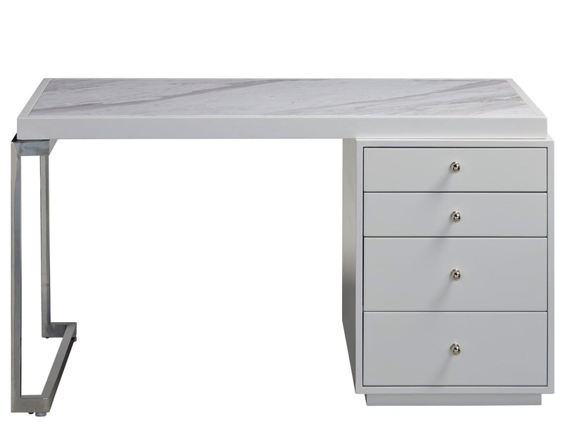 Modern Whitley Writing Desk Pearl Silver