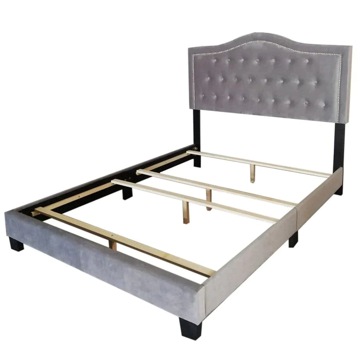 Pixie 60" Queen Bed in Light Grey - Furniture Depot