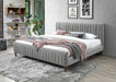 HANNAH-78'' BED-LIGHT GREY - Furniture Depot