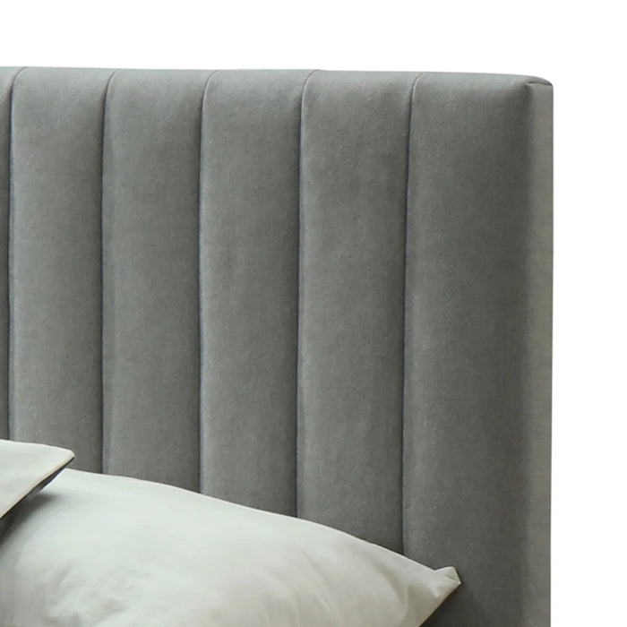 HANNAH-78'' BED-LIGHT GREY - Furniture Depot