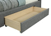 Emilio 78" King Platform Bed with Drawers in Light Grey - Furniture Depot