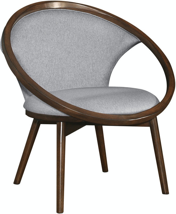 Lowery Living Room Accent Chair - Gray with walnut frame