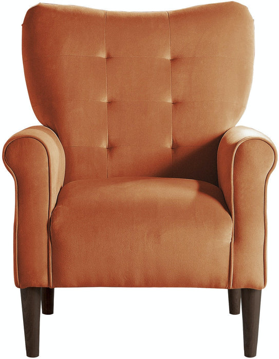 Kyrie Accent Chair - Orange Velvet