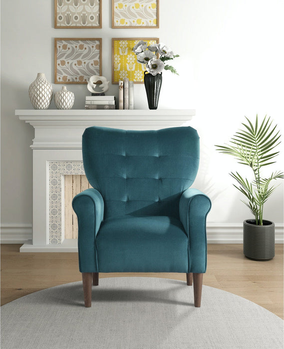 Kyrie Accent Chair - Teal Velvet