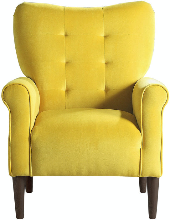 Kyrie Accent Chair - Yellow Velvet