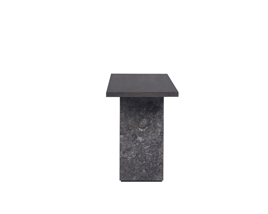 Rebel Console Table Grey Marble / Charcoal Grey