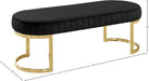 Lemar Velvet Bench - Sterling House Interiors