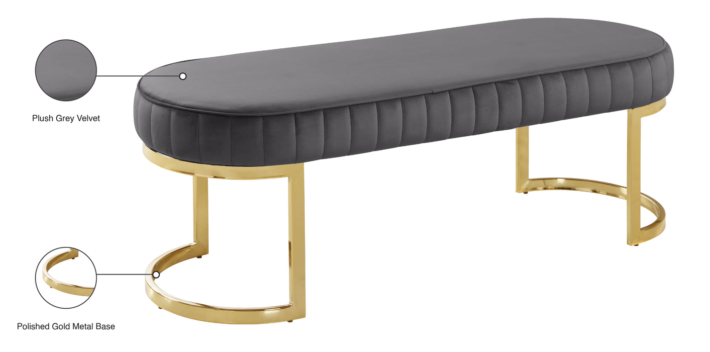 Lemar Velvet Bench - Sterling House Interiors