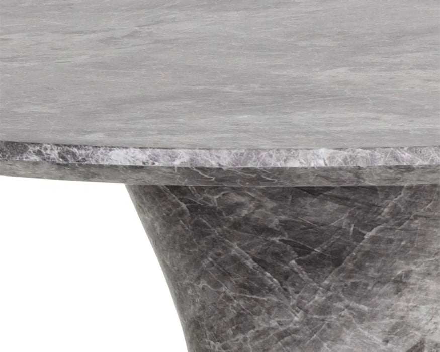 Shelburne Counter Table Marble Look Grey
