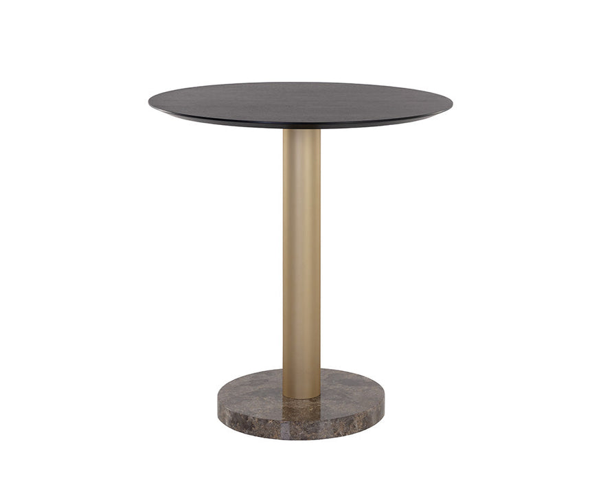 Monaco Counter Table Gold Grey Marble / Charcoal Grey
