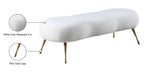 Nube White Faux Sheepskin Fur Bench - Sterling House Interiors