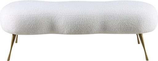 Nube White Faux Sheepskin Fur Bench - Sterling House Interiors