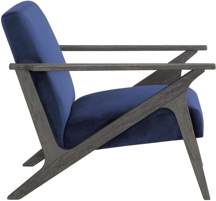 Coriana Accent Chair - Navy Velvet